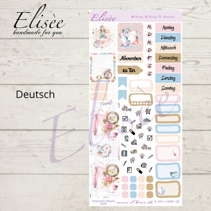K0011_"ALICE IM WUNDERLAND" November 2025 Monatskit Hobonichi Weeks / Personal Planer / Bullet Journal