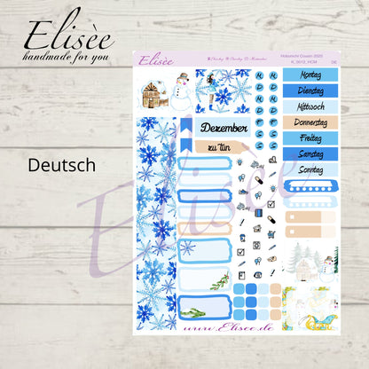 K0012_"CHRISTMAS TIME" Dezember 2025 Monatskit Hobonichi Cousin / A5 / Bullet Journal
