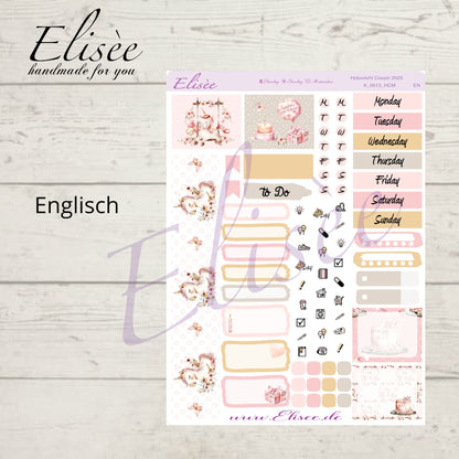 K0013_"BIRTHDAY UNICORN" 2025 Monatskit Hobonichi Cousin / A5 / Bullet Journal