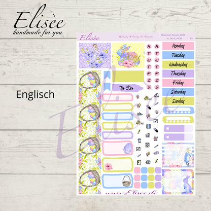 K0015_"HAPPY EASTER" 2025 Monthly Kit Hobonichi Cousin / A5 / Bullet Journal