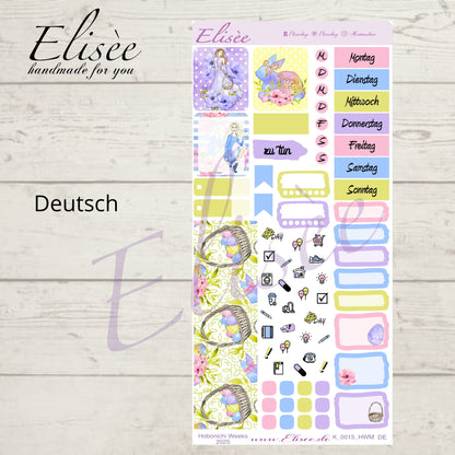K0015_"FROHE OSTERN" 2025 Monatskit Hobonichi Weeks / Personal Planer / Bullet Journal