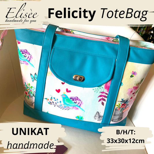 T_04_UNIKAT_"FELICITY TOTEBAG" | Handgefertigt | NUR 1 EXEMPLAR verfügbar