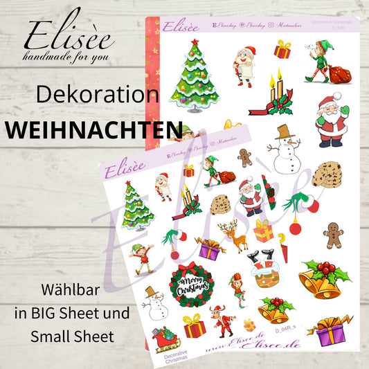 D04_Dekoration Sticker  "Weihnachten"