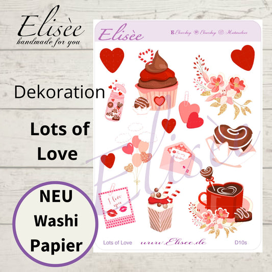 D10_Dekoration Sticker  "Lots of Love"