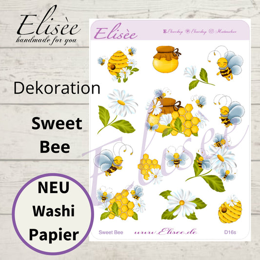 D16_Dekoration Sticker  "Sweet Bee"