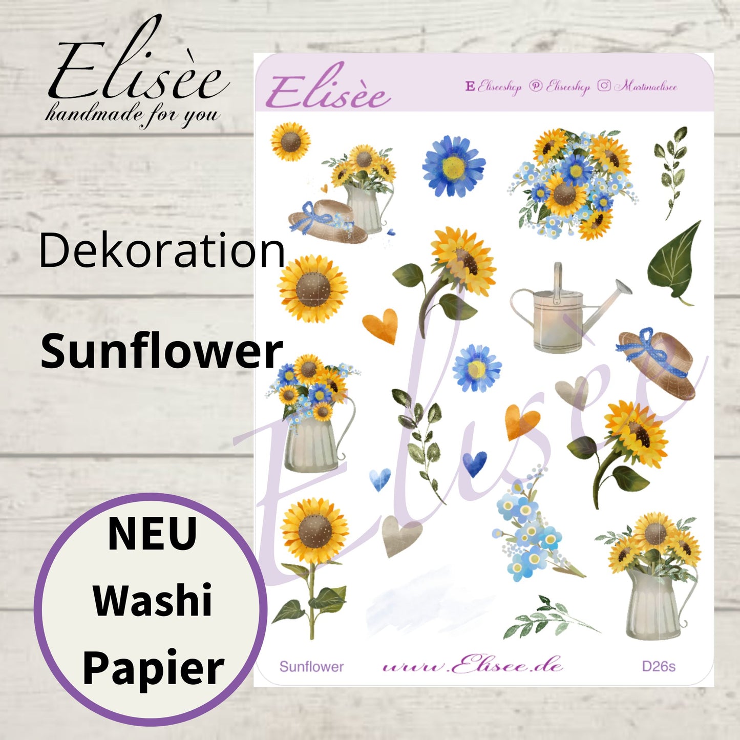 D26_Dekoration Sticker  "Sunflower"