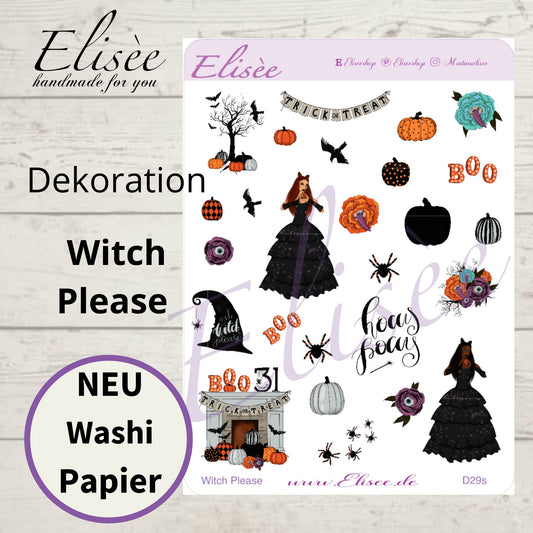 D29_Dekoration Sticker  "Witch Please"