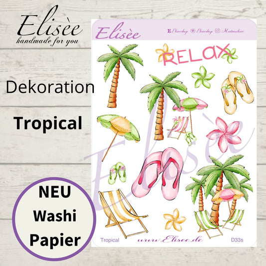 D33_Dekoration Sticker  "Tropical"