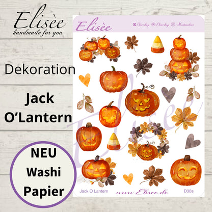 D38_Dekoration Sticker  "Jack O`Lantern"