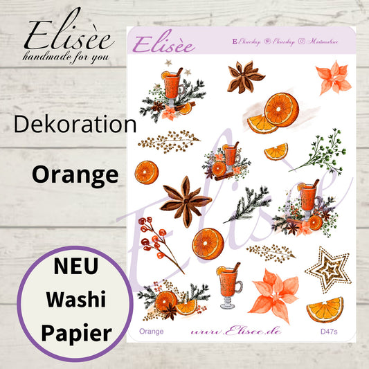 D47_Dekoration Sticker  "Orange"