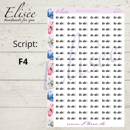 S89 Script Sticker "TODO" Big Sheet | Aufkleber | Bullet Journal