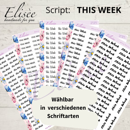 S91 Script Sticker "This Week" Big Sheet | Aufkleber | Bullet Journal