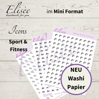 MINI  Icons  Sticker "Sport und Fitness" (Standard & Washi)