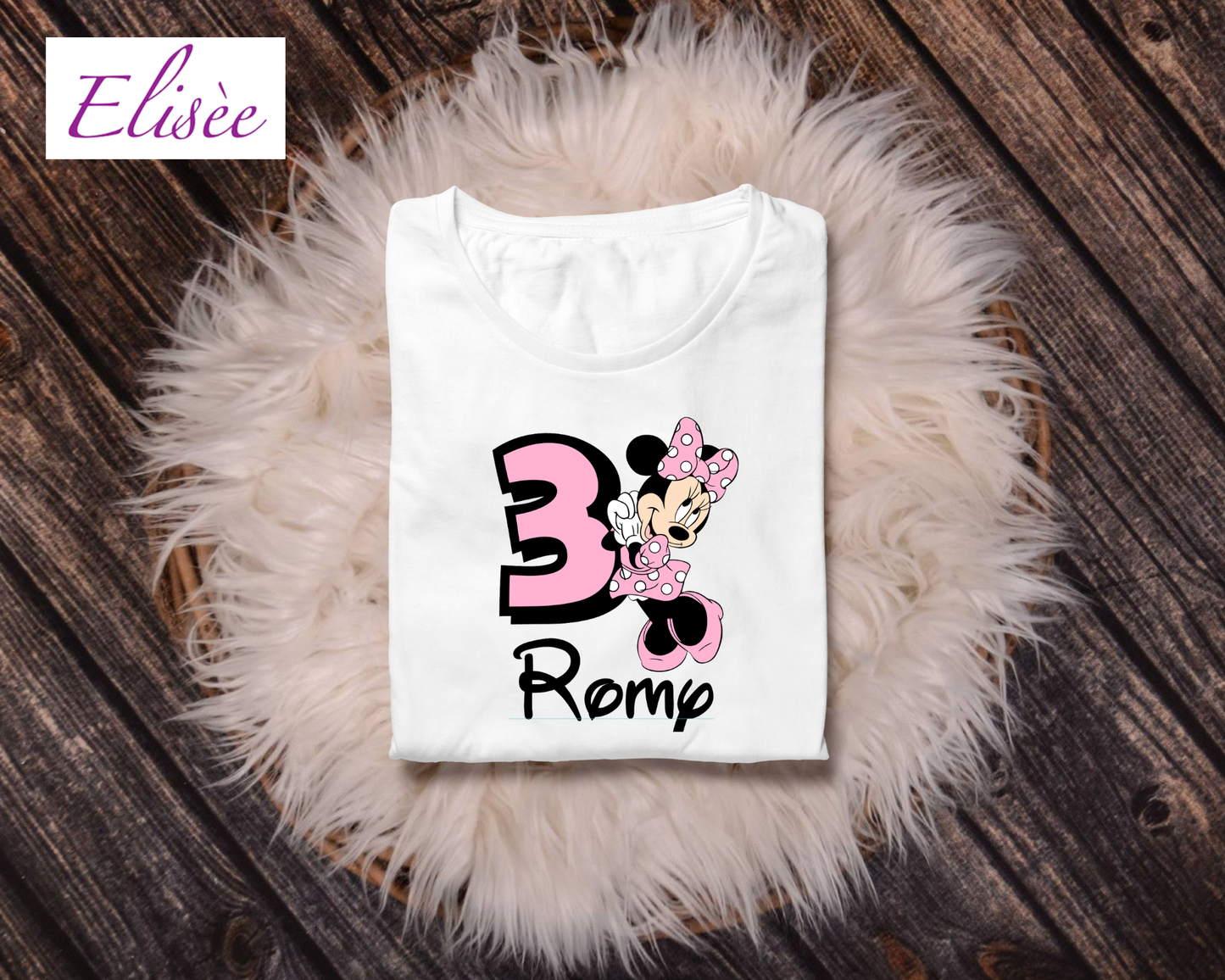 1 - 9 Jahre Personalisierbares Geburtstags Shirt Mädchen – Maus Motiv mit Alter & Name | Babybody oder Kinder T-Shirt
