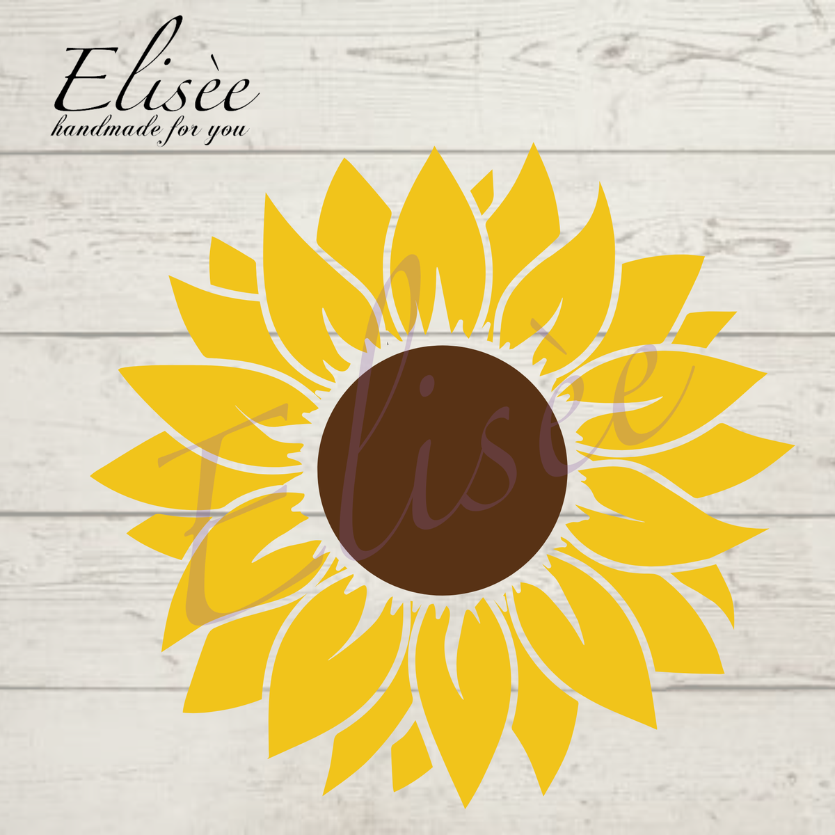 VINYL AUFKLEBER "SONNENBLUME" Aufkleber, Name, Sticker, Hochzeit, Beschriftung