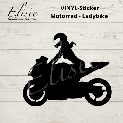 V_01 VINYL Biker Aufkleber für Frauen – Motorrad Lady | Vinyl Sticker