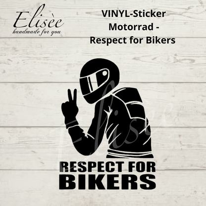 V_04 VINYL Biker Aufkleber – Motorrad "Respect for Bikers | Vinyl Sticker