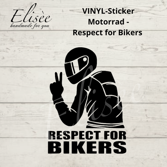 V_04 VINYL Biker Aufkleber – Motorrad "Respect for Bikers | Vinyl Sticker