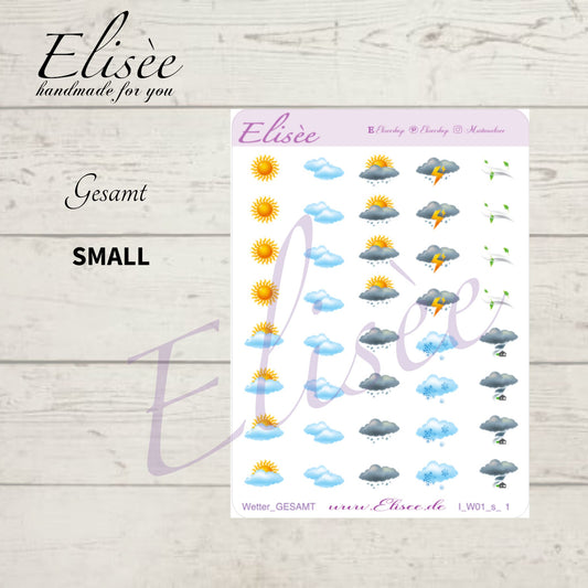 I_W01_s_Icons Wetter 01 small | Aufkleber | Planner Sticker