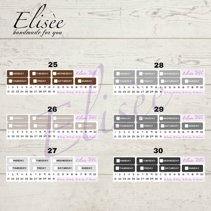 7x9 Wochentage Sticker in verschiedenen Farben | 7x9 | Aufkleber  | Erin Condren | PlumPaper